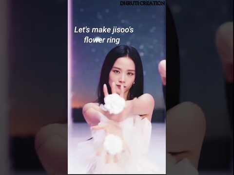 Jisoo flower ring | 😱🧻💍🤧✂️ | जीसू फ्लावर रिंग | #shorts #jisoo #ring #craft #flower