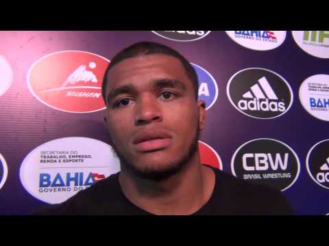 G'Angelo Hancock after competing at Junior Worlds at 96 kg in GR