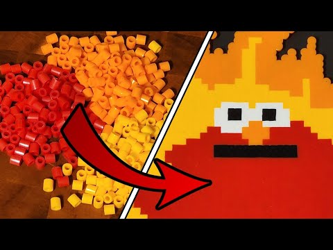 The Dark Side of Sesame Street! | HELLMO Perler Timelapse