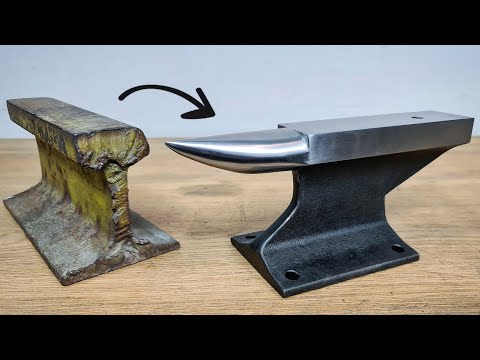 I turn a Railroad Track into an Anvil! Simple & Easy DIY - Homemade Anvil