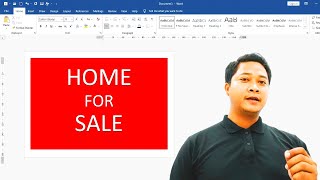 Simple To Create House For Sale sign in Microsoft word.