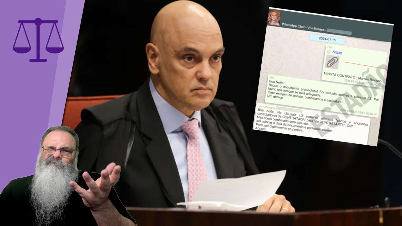 ALEXANDRE de MORAES EDITOU o CONTRATO entre VORCARO e ESCRITÓRIO da MULHER DELE