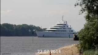 preview picture of video 'Mega Yacht AZZAM - Weser höhe Brake Unterweser / Germany'
