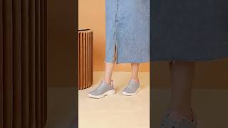 Giày thể thao nữ MWC NUTT- 0786 Giày Thể Thao Nữ Phối Sọc Màu Thể Thao,Sneaker Vải Siêu Êm Chân