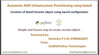 simple and secure way to create session object using boto3 for AWS Automation
