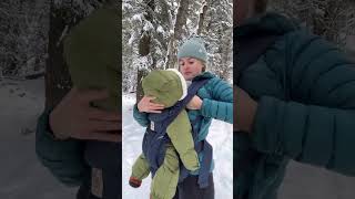 How To Breastfeed Baby on Winter Hike #winterhikin