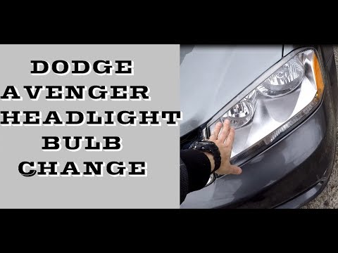 How to replace change Headlight bulbs in Dodge Avenger