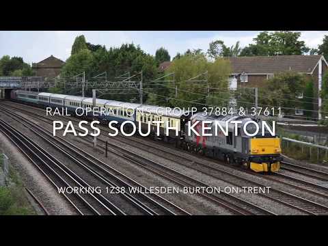 (HD) Rail Operations Group 37884 & 37611|Pass South Kenton Working 1Z38