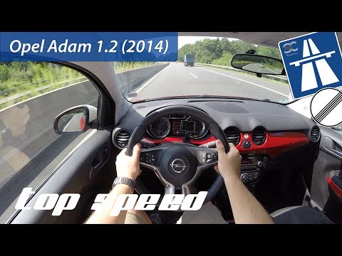 Opel Adam 1.2 (2014) on German Autobahn - POV Top Speed Drive
