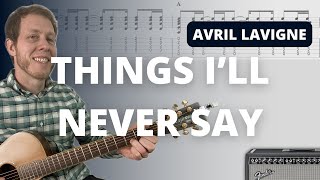 Things I'll Never Say - Avril Lavigne - Guitar Tutorial  #guitarlesson #avrillavigne