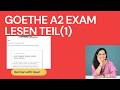 Goethe Zertifikat A2 Lesen Module Teil 1 German A2 Reading Module German With Gauri