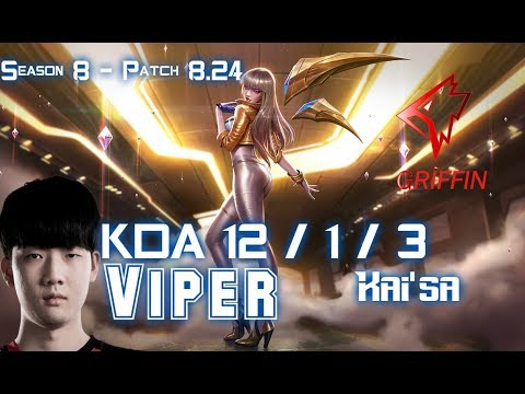 GRF Viper KAi'SA vs SWAIN Bot - Patch 8.24 KR Ranked