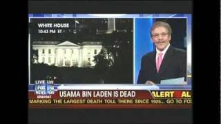 First Announcement Death of Osama Bin Laden 10:40pm Fox News Geraldo Rivera Live Breaking News Dead