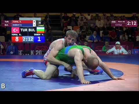 1/4 FS - 61 kg: R. TOPAL (TUR) v. V. DUBOV (BUL)