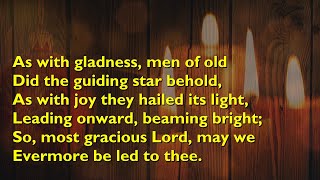 As With Gladness, Men of Old (Tune: Dix - 5vv) [with lyrics for congregations]