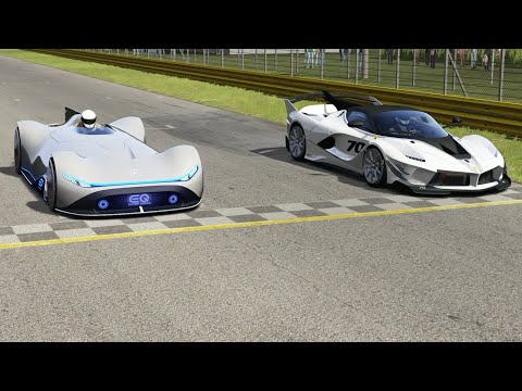 Mercedes-Benz Vision EQ Silver Arrow Concept vs Ferrari FXX K Evo at Monza Full Course