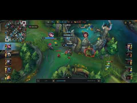 League of légende wild rift : fiora patch 2.4 quadra kill