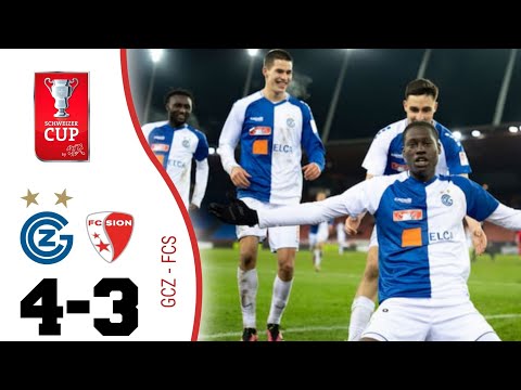 Grasshopper Club Zurich Vs FC Sion 4-3 Swiss Cup Highlights | Grasshopper Sion | Quarter Final