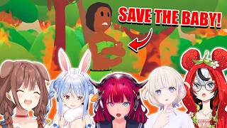 Hololive Girls Shocked To See The Ending Of Pineapple On Pizza ( YEET THE BABY )