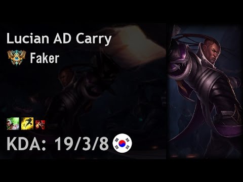 Lucian AD Carry vs Varus - Faker - KR Challenger Patch 7.8