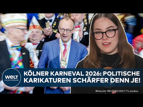 KARNEVAL IN KÖLN: Das sind die schärfsten Karikaturen gegen Merz und Co.!