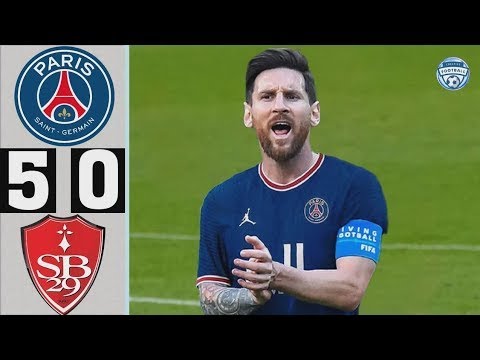 PSG vs Brest 5 - 0 All Goals & Extended Highlight 2021 HD