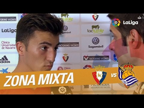 Zona mixta Osasuna vs Real Sociedad (0-2)