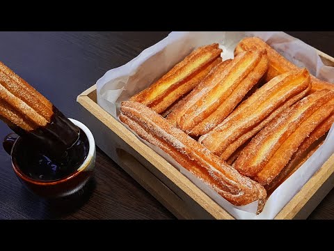 BEST Churros & Hot Chocolate [No Electric mixer] | How to Make Perfect Churros | Churros Recipe