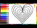 Drawing And Coloring A Rainbow Heart ️ Drawings For Kids