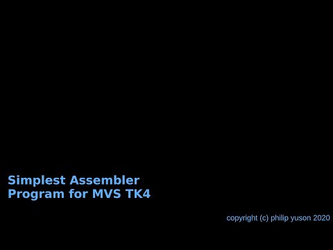 Simplest Assembler Program on MVS Tk4 that returns a condition code of zero