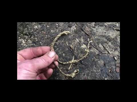 Natural Cord made using the bark from an Alder tree. Bushcraft and Survival Courses