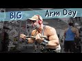 Arm Day at Gold's Gym in Bridgwater with IFBB pro GUY CISTERNINO