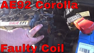 AE92 Toyota Corolla - No spark - Faulty Coil Diagnosis and replace