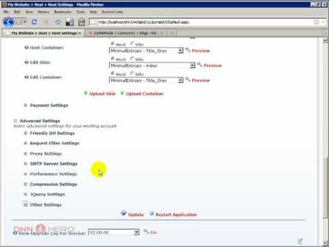 DotNetNuke Tutorial, Activating the Ribbonbar Control Panel - Video #90