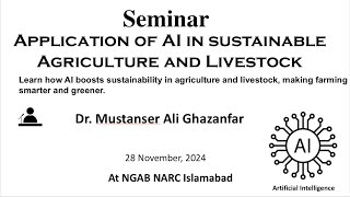 AI Seminar Dr Mustansar Ali Ghazanfar at NIGAB