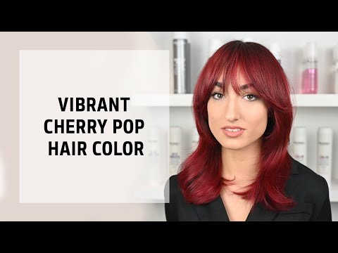 Vibrant Cherry Pop Hair Color | Goldwell Color of the...