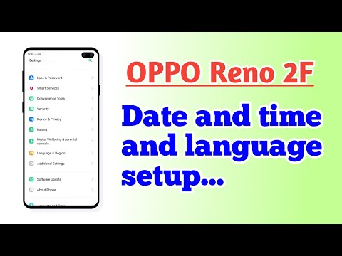 OPPO Reno 2F Date and time and language setting setup