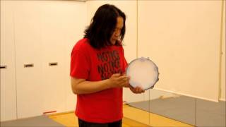♪　cheap tambourine. use kanjia tech. / 安いタンバリンでカンジーラの奏法をやってもらいました