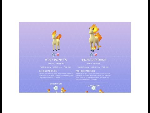 Pokemon Go Evolution: Ponyta to Rapidash