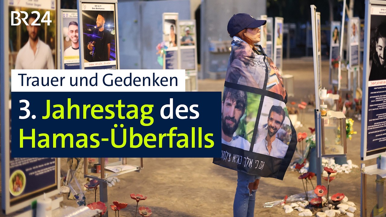 Trauer und Gedenken: 3. Jahrestag des Hamas-Überfalls | BR24