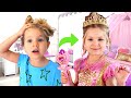 Diana se transforma em princesas. Uma coleção de vídeos para meninas sobre vestidos e princesas