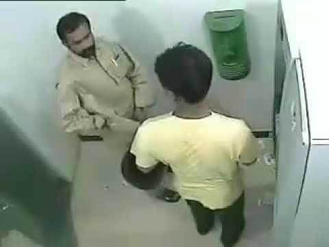Two peoples snatch money in ATM