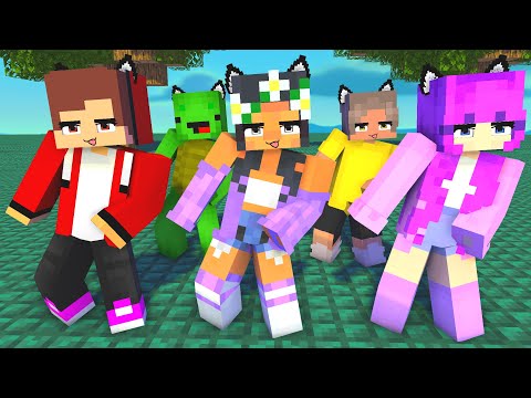 COUPLE DANCE APHMAU FRIENDS | MAIZEN JJ, MIKEY, ZOEY, SHADY - MINECRAFT ANIMATION #shorts