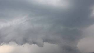preview picture of video 'Severe thunderstorm shelf cloud time lapse'