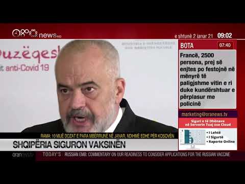 Edicioni informativ - 02 Janar 2021 - Ora 09:00 – Ora News