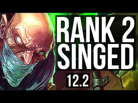 SINGED vs SION (TOP) | Rank 2 Singed, 3/0/3, 400+ games | KR Master | 12.2
