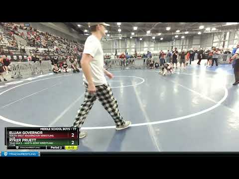 77 Lbs Cons. Round 2 - Ryker Pruett, Team Bucs - North Bend Wrestling Club Vs Elijah Governor, Sou