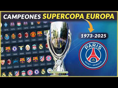 SUPERCOPA de Europa de la UEFA  (1973-2025) 🏆Campeones y Finales