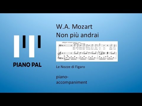 Non Piu Andrai, Mozart, Karaoke by Pianopal