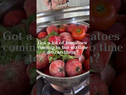 Tomato hack! Freeze them! #canning #backyardhomestead